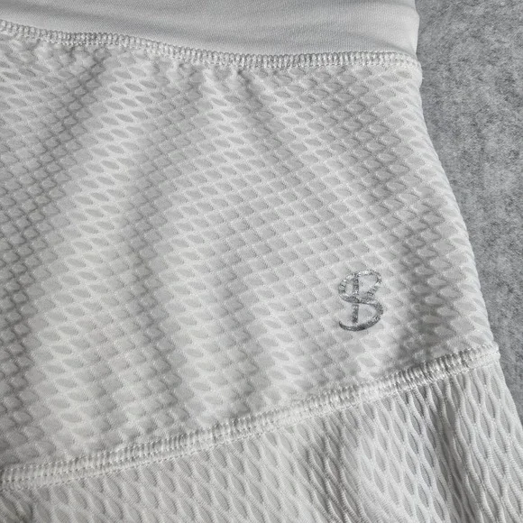 Sofibella Skirt Skort White Honeycomb Textured Small Active Tennis Golf Preppy